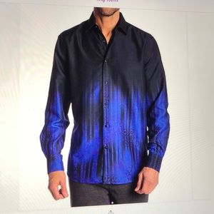 Black and Black Abstract ombré shirt Rosso Milano